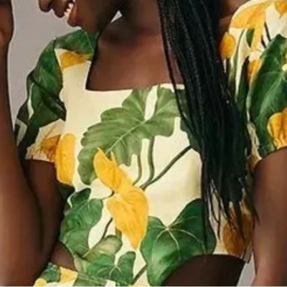 Farm Rio Cutout Tie-Back Romper - Size Medium - Picture 8 of 8